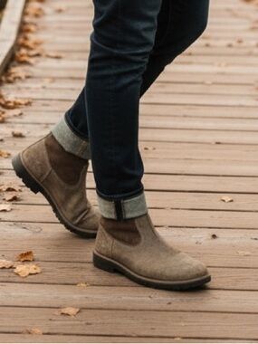 UGG Brown Shearling-Lined Boot Interior with Size Tag